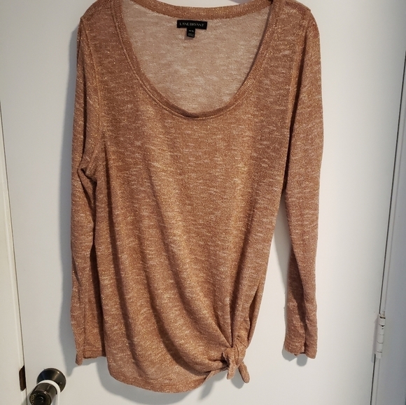 LANE BRYANT COPPER SWEATER WITH SIDE TIE - Picture 1 of 5